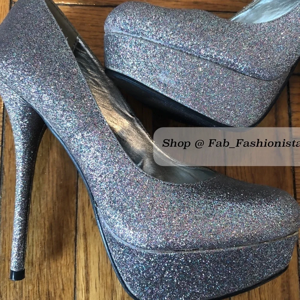 Glitter prom heels formal party wear size 8.5